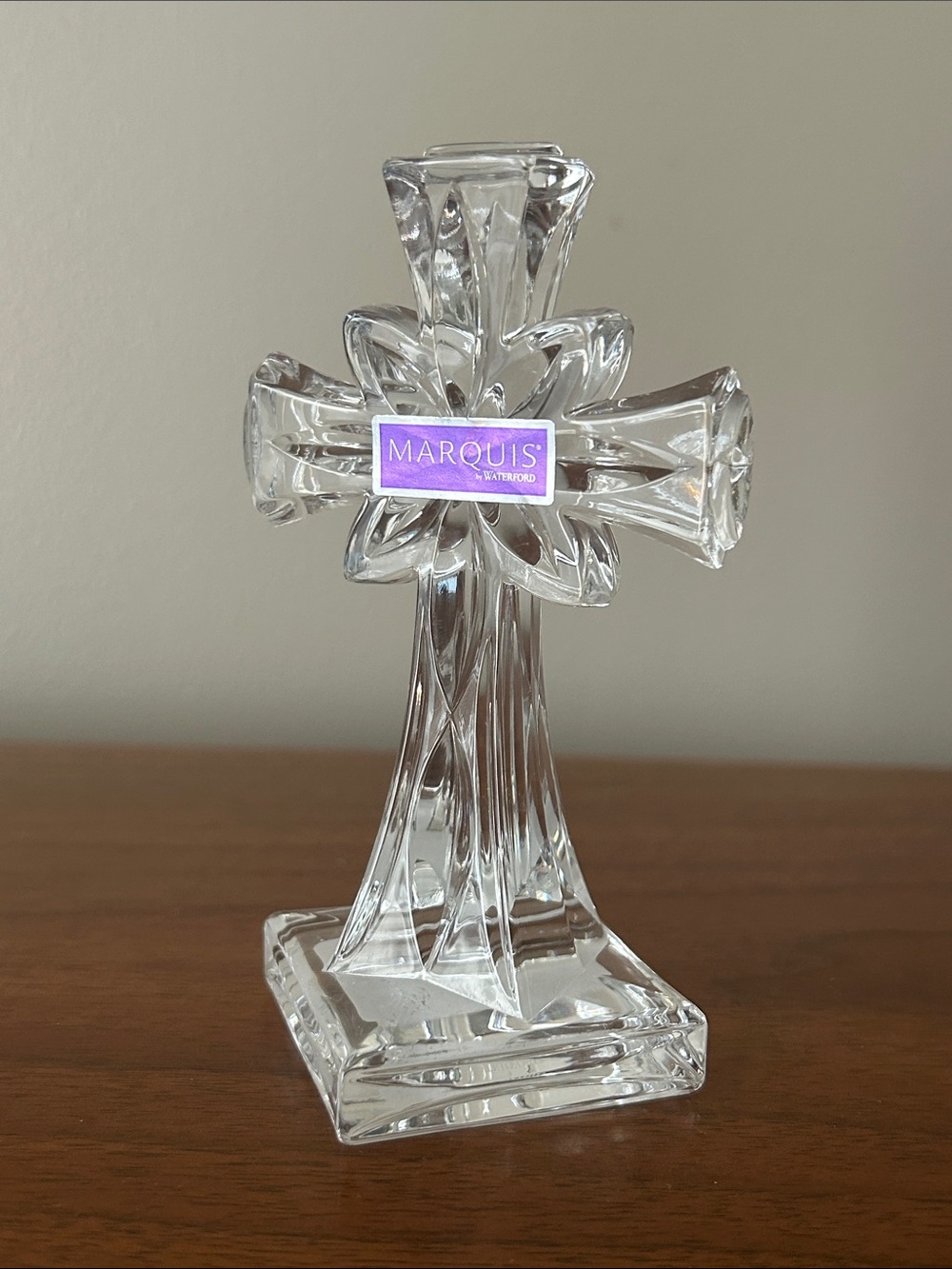 Waterford Crystal Marquis Clear Glass Cross Figurine